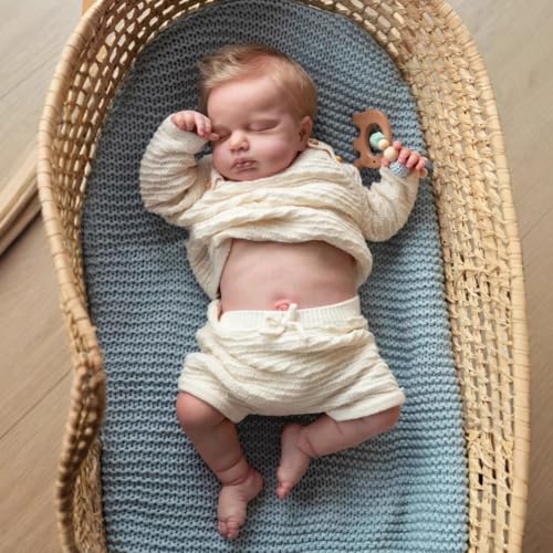 OYESY Reborn Baby Dolls Girls 20 Inches Handmade Washable Reborn Babies Soft Vinyl Body with Anatomically Correct Reborn Doll Looks Like a Real Baby Closed Eyes Blonde Girls - Image 1