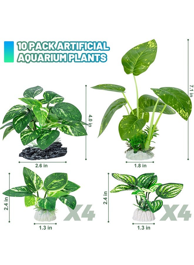 MYLIFEUNIT MyLifeUNIT Betta Fish Tank Decor, 10 Pack Silk Aquarium Plants for Aquarium Decoration and Fish Tank Decoration - Image 3
