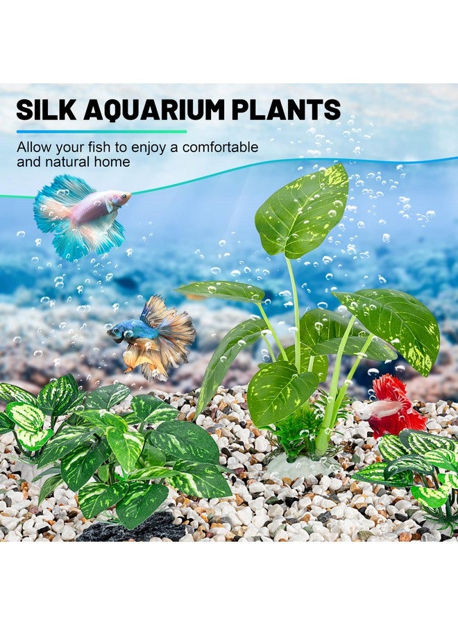 MYLIFEUNIT MyLifeUNIT Betta Fish Tank Decor, 10 Pack Silk Aquarium Plants for Aquarium Decoration and Fish Tank Decoration - Image 2