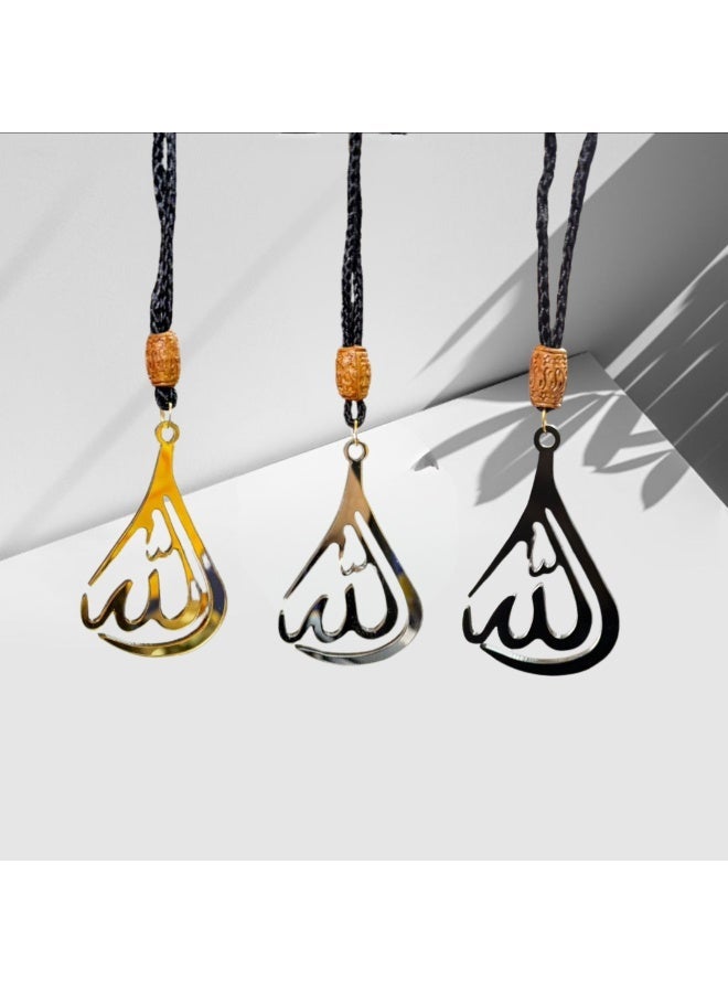 ARABIQO Islamic Allah Car Hanger – Premium 5mm Acrylic Arabic Calligraphy Ornament (8cm x 5cm) for Rear View Mirror, Muslim Car Interior Decoration & Spiritual Gift for Men & Women (Gold) - Image 5