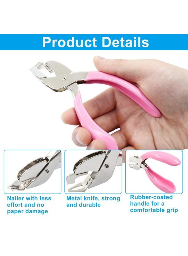 Rierdge Pink Staple Remover Tool Heavy Duty Staple Puller, Staple Remover Stick for Office, School and Home Using, Easy Removal of Staples - Image 4