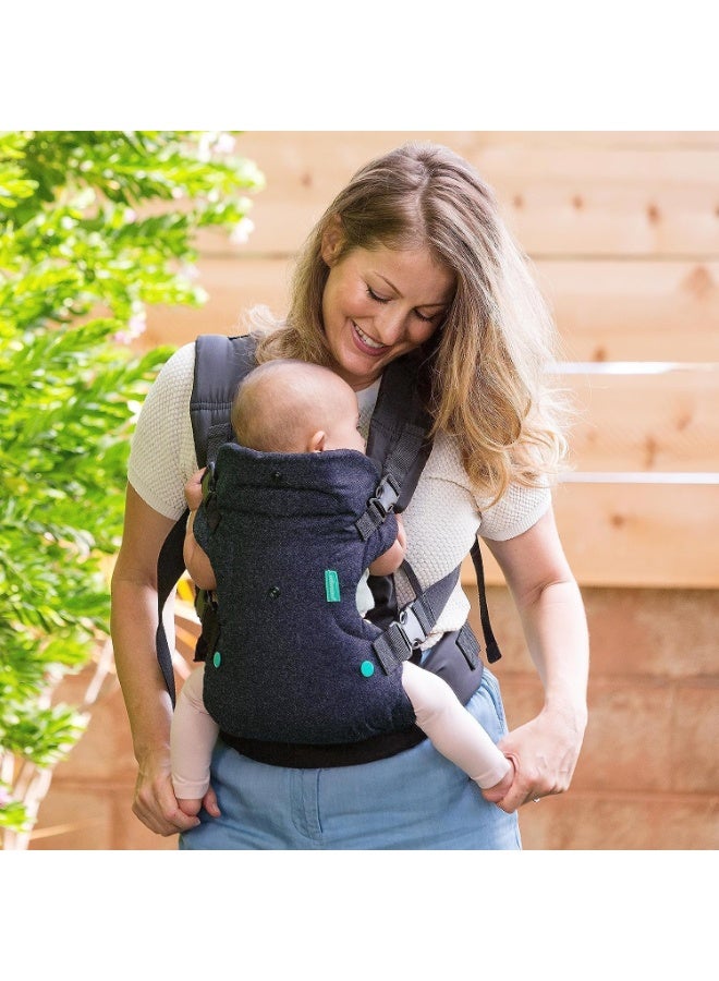 إنفانتينو حاملة أطفال قابلة للتحويل 4 في 1 من فليب أدفانسد - مناسبة للأطفال حديثي الولادة وحتى الأطفال الصغار بوزن من 8 إلى 32 رطلاً، 4 أوضاع حمل، مقعد مريح متوسط، لون أسود - Image 5