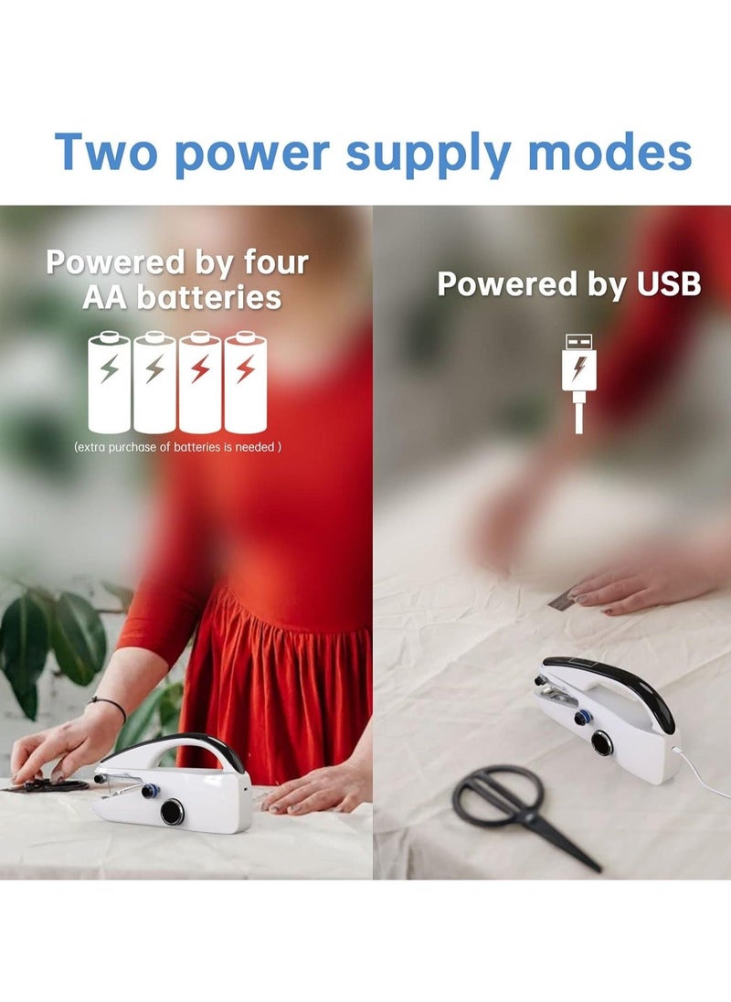 Mini Sewing Machine,Handheld Sewing Machine,Easy to Use and Fast Stitch Suitable for Clothes,Fabrics, DIY Home Travel  - Image 4