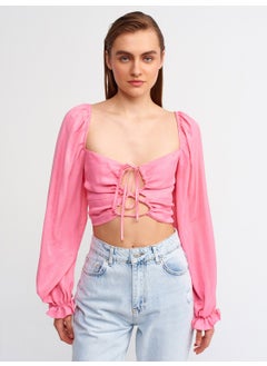 50131 Balloon Sleeve Crop Top-Fuchsia - pzsku/ZAF1525AC32C3D90B4398Z/45/_/1730715463/2d415cac-1db3-4822-9a5a-6b9afc1c9d57