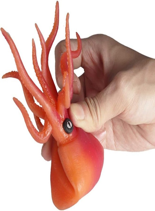 Amitasha Aquatic Animal Toy for Kids Realistic Squid Fish Squishy Figurines Rubber Sea Animal Soft Squeeze Toy for Boys Girls Lookalike Ocean Creatures Educational Gift - Image 2
