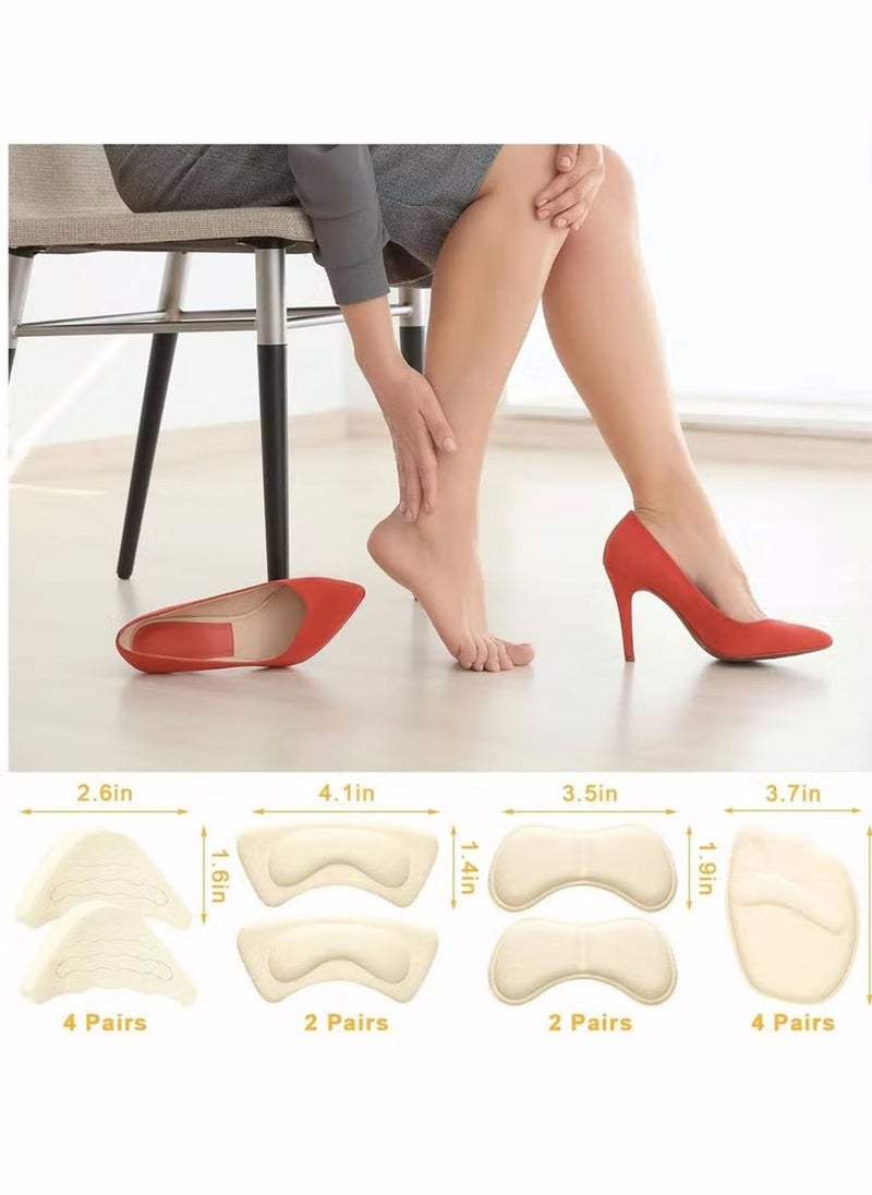 Generic - 10 Pairs Shoe Filler High Heel Cushion Pads Adjustable Toe Inserts Front Insoles - Image 1