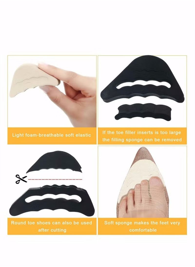Generic - 10 Pairs Shoe Filler High Heel Cushion Pads Adjustable Toe Inserts Front Insoles - Image 1
