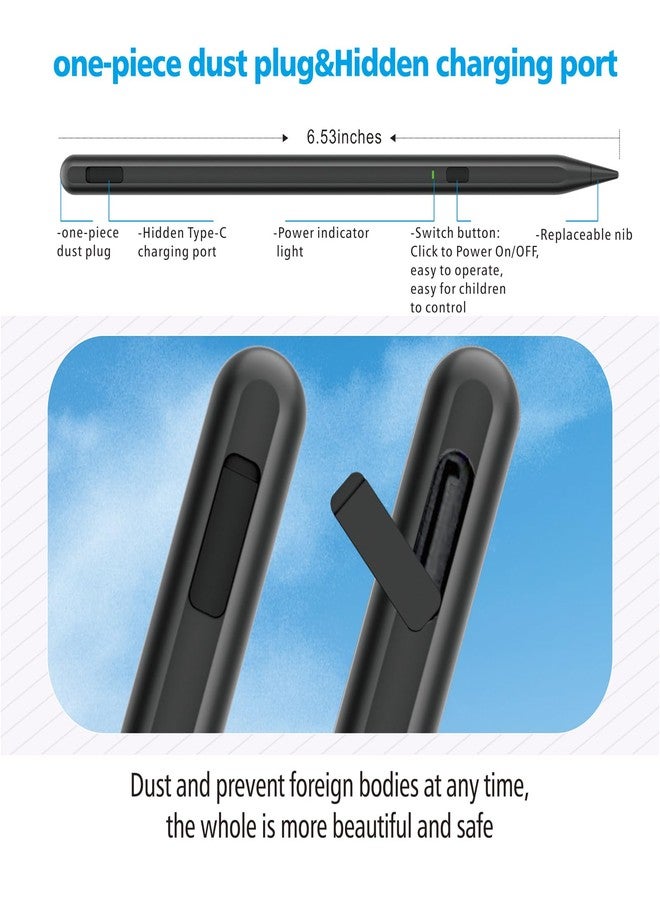 Milikilo Stylus Pen for iPad 11th&10th Generation,Milikilo Pen with Pencil Holder,Palm Rejection,for Air11&13"(M2/M3), Pad Pro 11"&13"(M4),iPad 6-11th,iPad Pro 11"/12.9 ", iPad Air 3/4/5,Mini 5/6 - Image 4