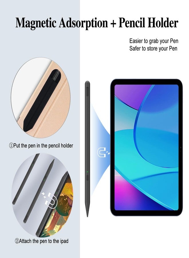 Milikilo Stylus Pen for iPad 11th&10th Generation,Milikilo Pen with Pencil Holder,Palm Rejection,for Air11&13"(M2/M3), Pad Pro 11"&13"(M4),iPad 6-11th,iPad Pro 11"/12.9 ", iPad Air 3/4/5,Mini 5/6 - Image 5