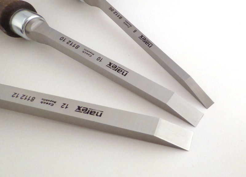 Narex Czech Steel 3 piece set 6 mm, 10 mm, and 12 mm Mortise Chisels by Narex - Image 2