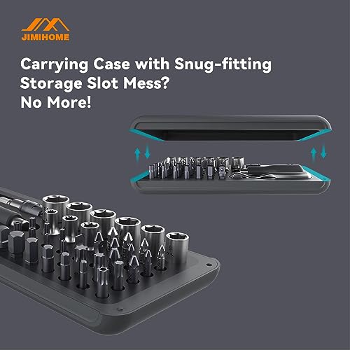 JIMIHOME Snap to GO Mini Ratchet and Screwdriver Set, 41-Pieces, Polycarbonate and Alloy Steel, Compact and Portable - Image 3