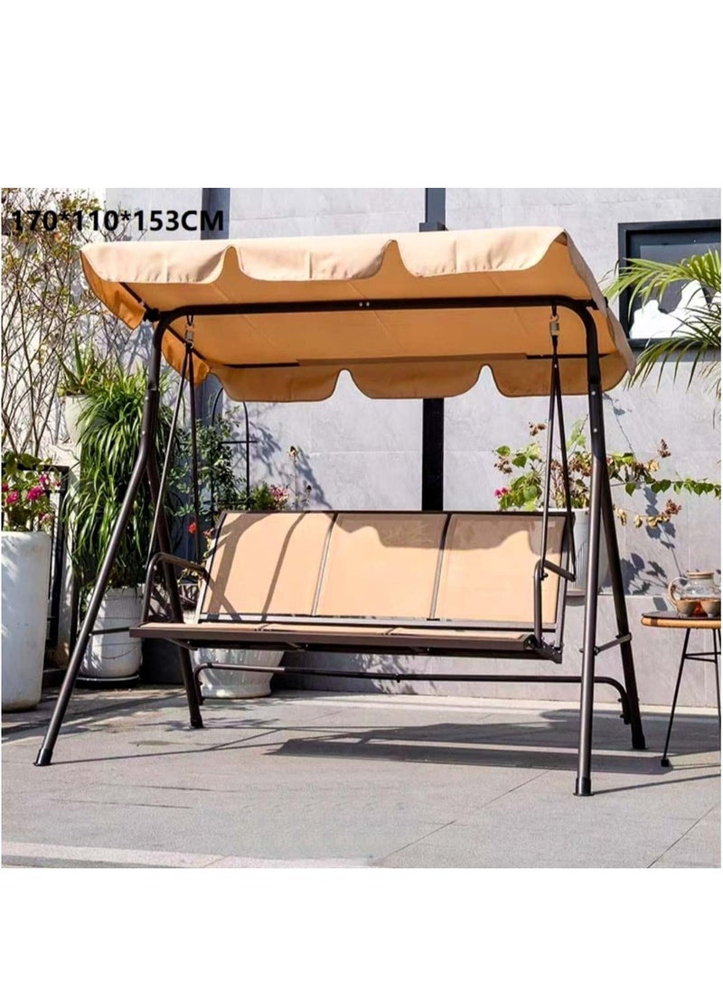 3-Seater Swing Patio With Weather Resistant Adjustable Tilt Canopy 170*110*153 CM - pzsku/ZAF156A031384178E37F8Z/45/_/1740923574/c1ddb708-afa8-4457-8a02-108283acbde5