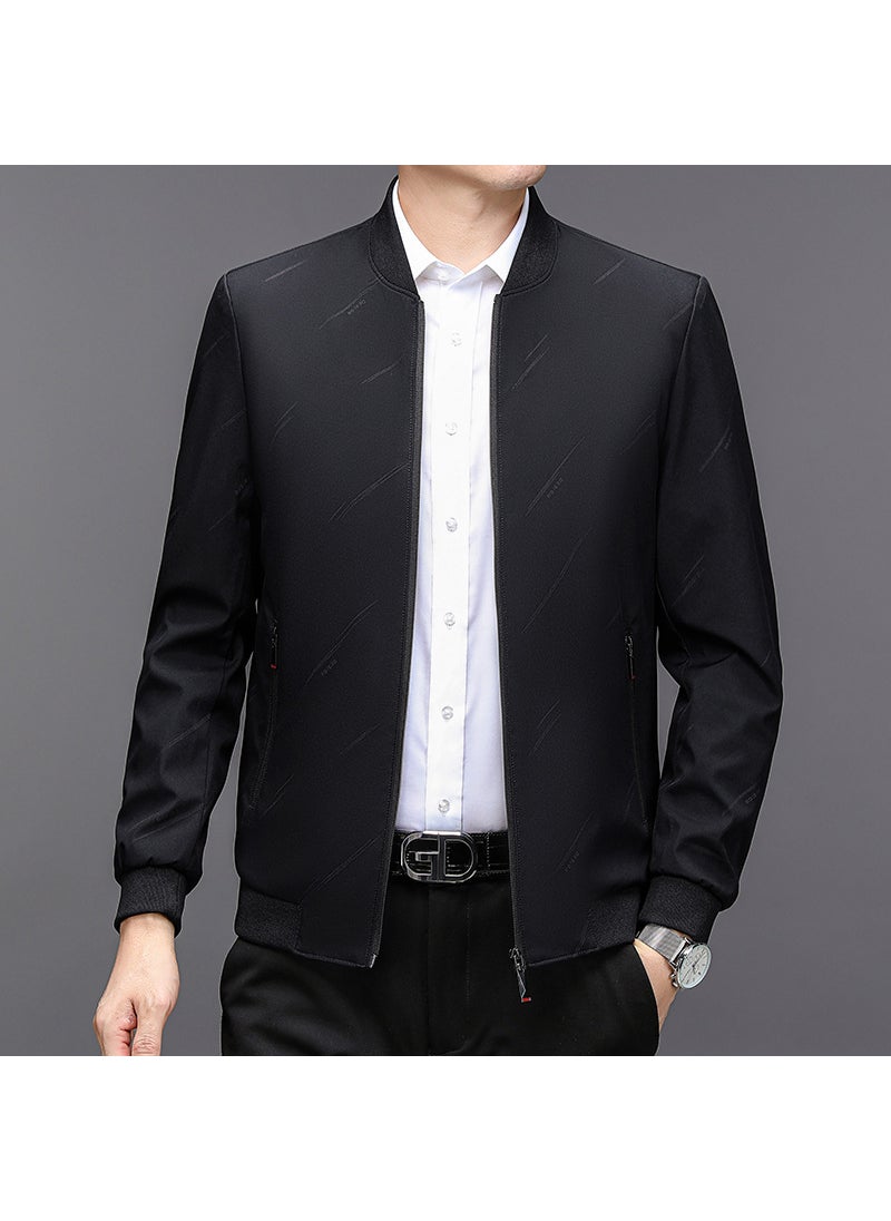 Generic - Elderly Mens Casual Lightweight Spring Jacket 2350 Black - Image 1