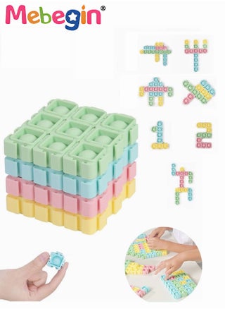 32 Pcs Building Blocks Kit, DIY Puzzles Toy, Multicolored Sensory Bubble Toys, Splicing Building Blocks with Press Bubble Design, Fidget Educational Toys with Colorful Geometric Jigsaw Puzzles, Push Elastic Toys, Micro Mini Blocks, Food-Grade Silicone Bubble with ABS Plastic, No Burrs - pzsku/ZAF1577231DCA3BE28EF4Z/45/1746204620/7879a0c0-7bbe-4681-8955-ac710d7c14a8