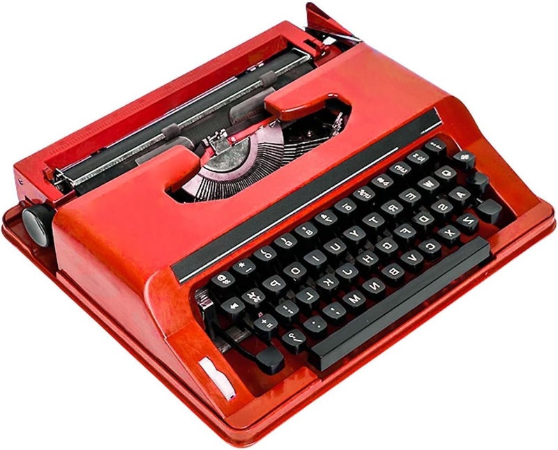 Mechanical English Typewriter, Traditional Retro Style Manual Typewriter For Writers, Suitable For Notes, Letters Or Creative Writing, Nostalgic Collectible For Writers(Red) - Image 1