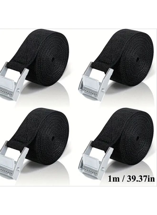 Heavy Duty Black Tie Down Straps 1m Durable PP Material Secure Lashing for Car Bike Luggage - Image 1