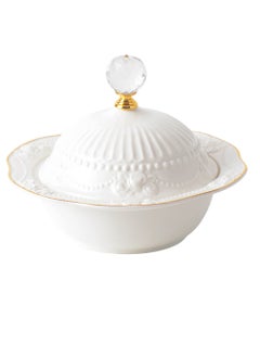 Life Smile LIFE SMILE Candy Bowl with Lid - Covered Sugar Bowl | Serving Dish and Food Storage Container, Perfect for Chocolate Jars, Home, Office, and Gift Use  - Image 1