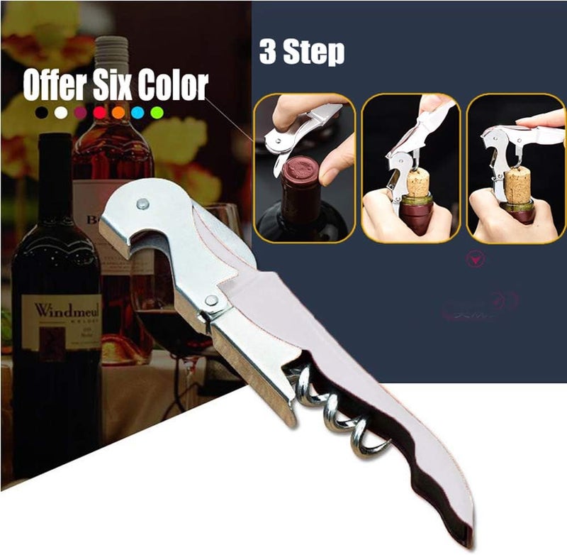 Kit-Home Professional Waiter Corkscrew Wine Openers Set, Heavy Duty Stainless Steel Hinges Wine Key for Restaurant Waiters, Sommelier, Bartenders - Image 5