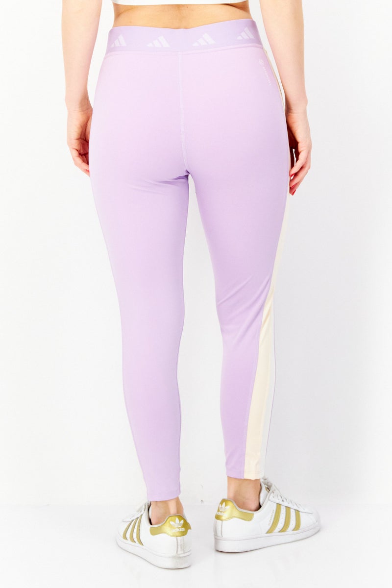 Adidas Women Tight Fit Training Leggings, Purple  - Image 4