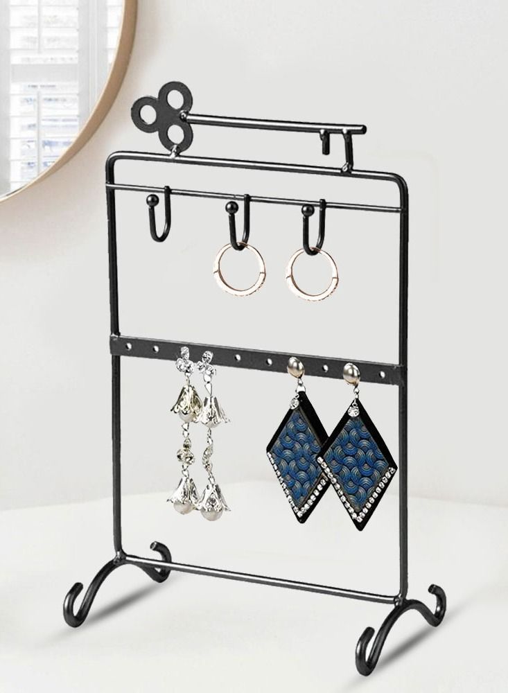 MARGOUN Earrings Organizer Jewelry Display Iron Stand Black  - Image 3