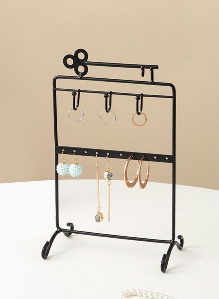 MARGOUN Earrings Organizer Jewelry Display Iron Stand Black  - Image 5