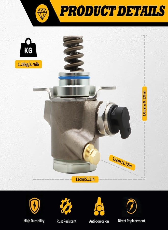 Jecoupoon 06E127025Q High Pressure Fuel Pump Compatible with A4 Quattro 2009, Q5 2009-2017, Q7 2011-2015, A5 Quattro, A6, A6 Quattro, A7/A8 Quattro,Touareg HM10037 GDP608 - Image 5