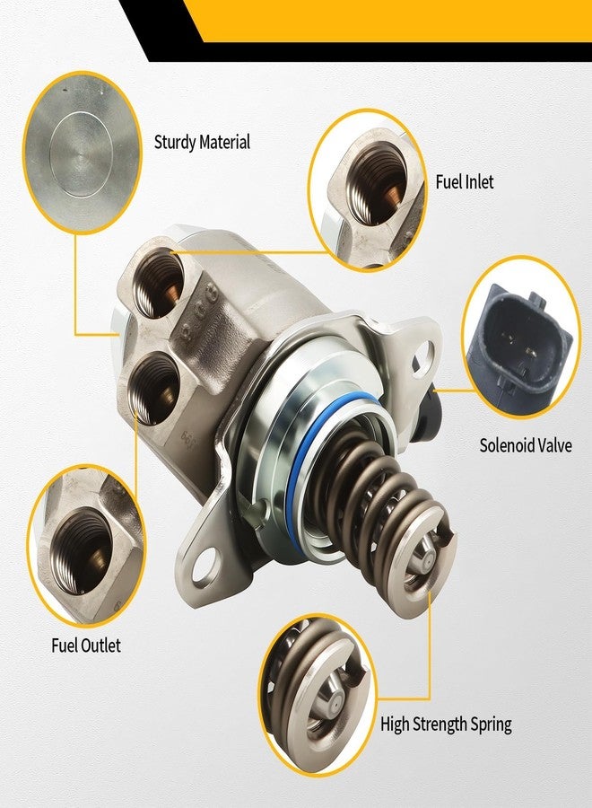 Jecoupoon 06E127025Q High Pressure Fuel Pump Compatible with A4 Quattro 2009, Q5 2009-2017, Q7 2011-2015, A5 Quattro, A6, A6 Quattro, A7/A8 Quattro,Touareg HM10037 GDP608 - Image 4