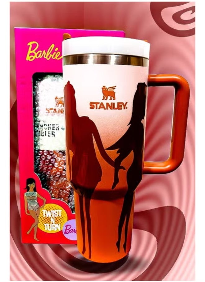 Stanley x Barbie 40oz Limited Edition Tumbler – Premium Stainless Steel Travel Mug with Reusable Straw | Leakproof FlowState™ Lid & Double-Wall Vacuum Insulation | 16hrs Hot & 24hrs Cold | BPA-Free, Eco-Friendly & Dishwasher Safe | Slim Base & Ergonomic Handle for Car, Office, Gym, Home & Outdoor Use
