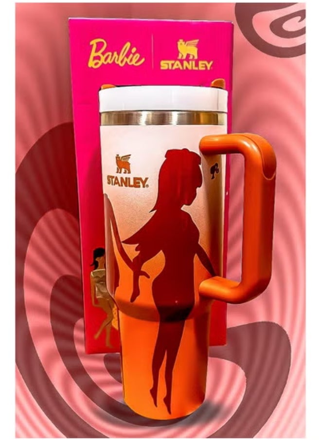 Stanley x Barbie 40oz Limited Edition Tumbler – Premium Stainless Steel Travel Mug with Reusable Straw | Leakproof FlowState™ Lid & Double-Wall Vacuum Insulation | 16hrs Hot & 24hrs Cold | BPA-Free, Eco-Friendly & Dishwasher Safe | Slim Base & Ergonomic Handle for Car, Office, Gym, Home & Outdoor Use