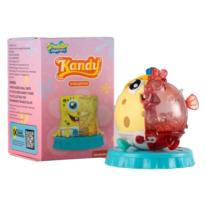 Mighty Jaxx Kandy X Spongebob Squarepants (Soda Edition) - Art Collectibles| Single Box | Multicolor| 4" Vinyl Art Toy Blindbox