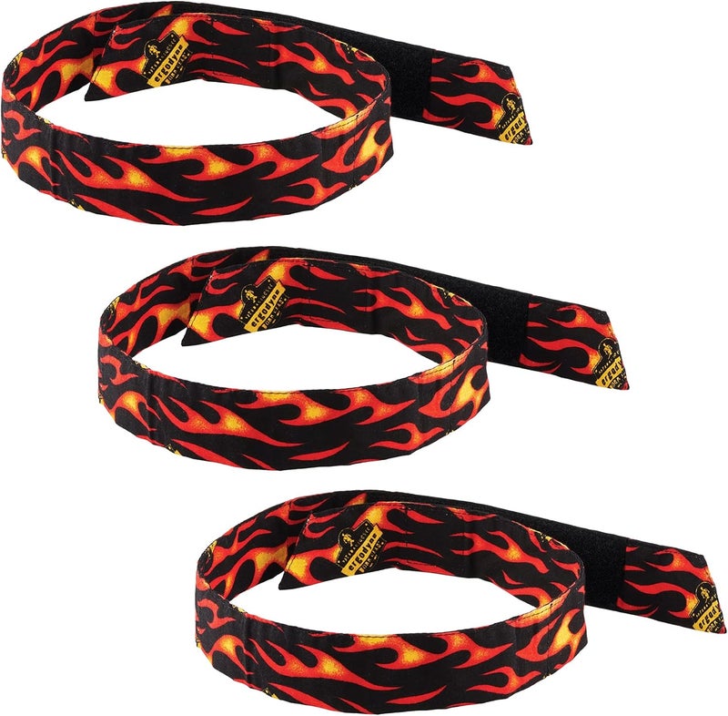 Ergodyne Ergodyne Chill Its 6705 Cooling Bandana Evaporative Polymer Crystals for Cooling Relief Quick and Secure Fit 3Pack - Image 1