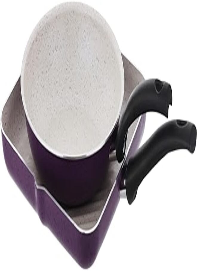 LAZORD Lazord Granite Pan Sets Grill 27 & Frying Pan 22, Mouv 