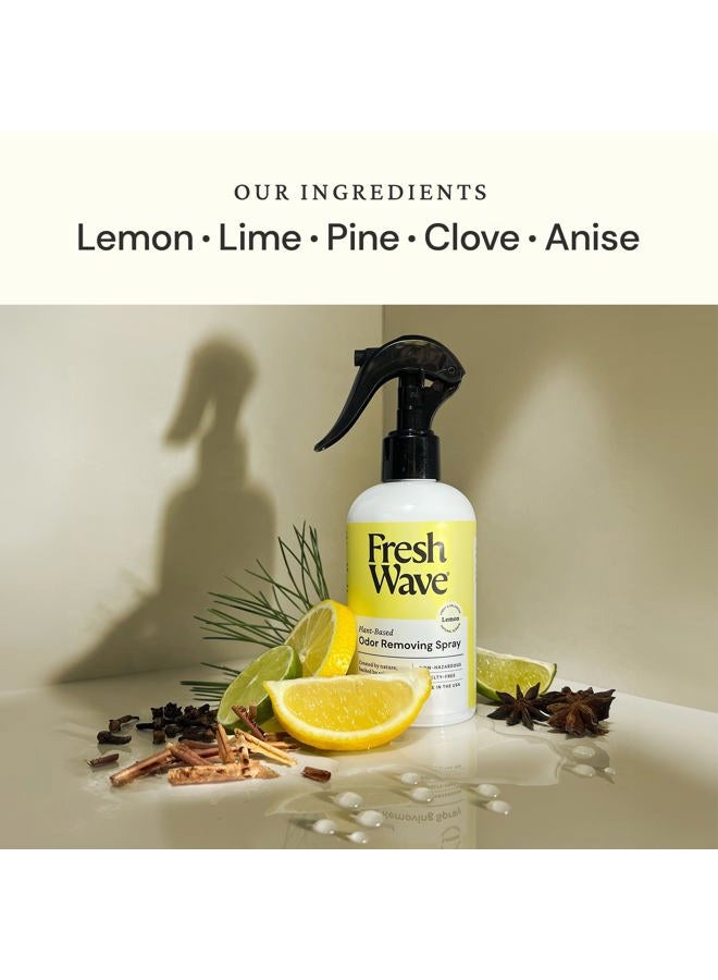 Fresh Wave Lemon Odor Eliminator Spray & Air Freshener, 8 oz. | Odor Absorbers for Home | Safer Odor Relief | Natural Plant-Based Odor Eliminator | For Furniture, Fabrics & Trash - Image 2