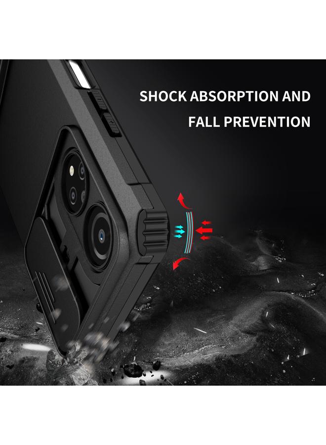 اس-توب جراب هاتف Honor X7 مع حامل مجسم وغطاء كاميرا منزلق - Image 4