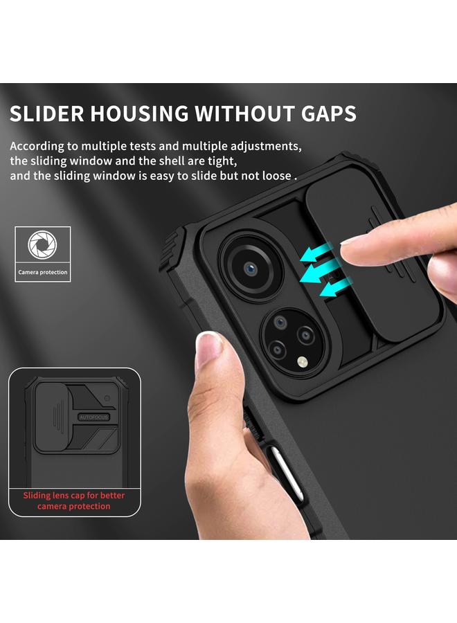 اس-توب جراب هاتف Honor X7 مع حامل مجسم وغطاء كاميرا منزلق - Image 5