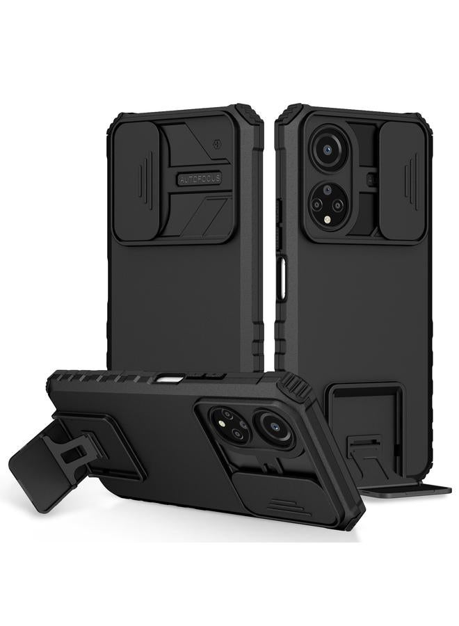 اس-توب جراب هاتف Honor X7 مع حامل مجسم وغطاء كاميرا منزلق - Image 1