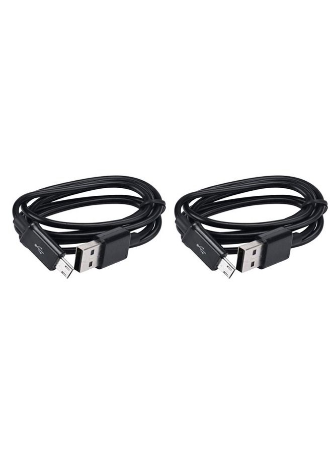 Micro USB Charger Cable For Samsung  Black (2Pcs)  - Image 1