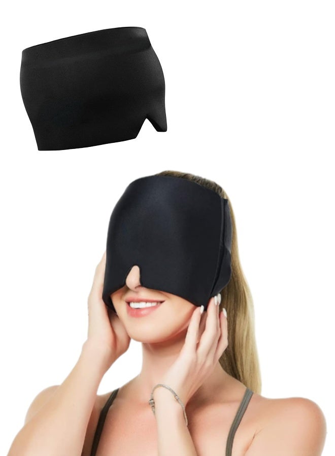 Reusable Double Cooling Gel Eye Mask Soothing Headache Head Cap Reduce Facial Puffiness Headaches Facial SPA Relieve Stress - Image 1