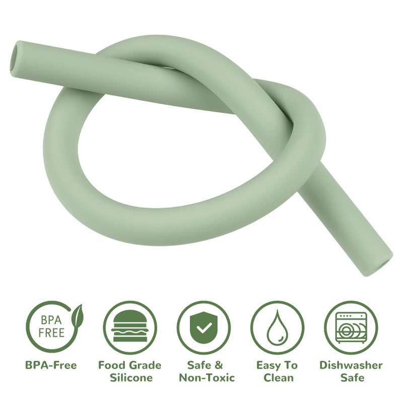Tomorotec 15-Pack 12" Reusable Silicone Drinking Straws for Stanley Tumblers 20, 30, 40 oz with 2 Cleaning Brushes, BPA-Free Food-Grade Vibrant Colors Flexible Straws for Family Use (Nature Colors) - Image 4
