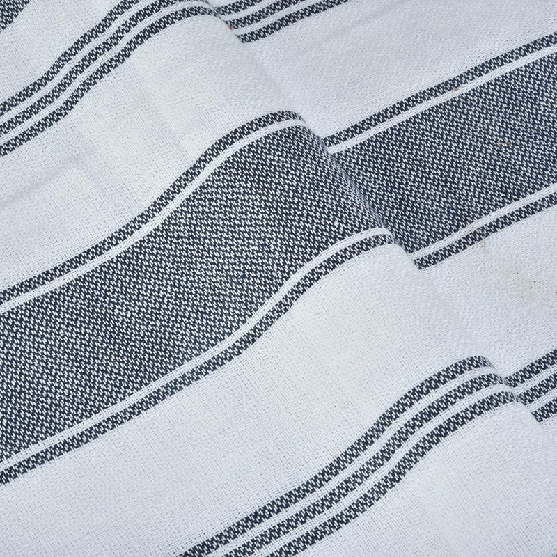 GLAMBURG Peshtemal Turkish Towel Cotton Beach Towels Oversized 36x71 Set of 4, Cotton Beach Towels for Adults, Soft Durable Absorbent Extra Large Bath Sheet Hammam Towel - Charcoal Grey - Image 3