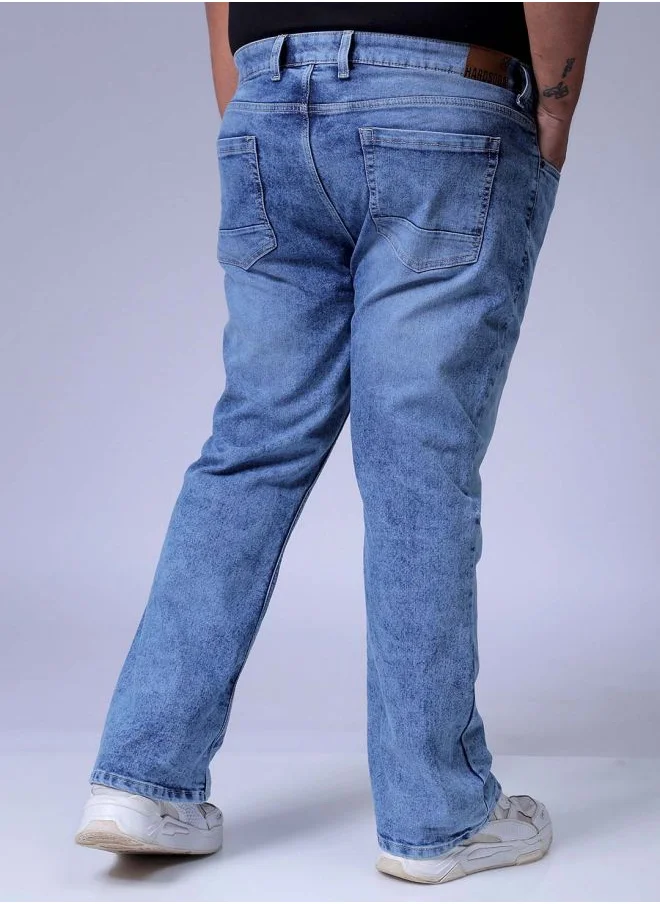 HARDSODA Men Plus Size Bootcut Solid Mid-Rise Stretchable Jeans