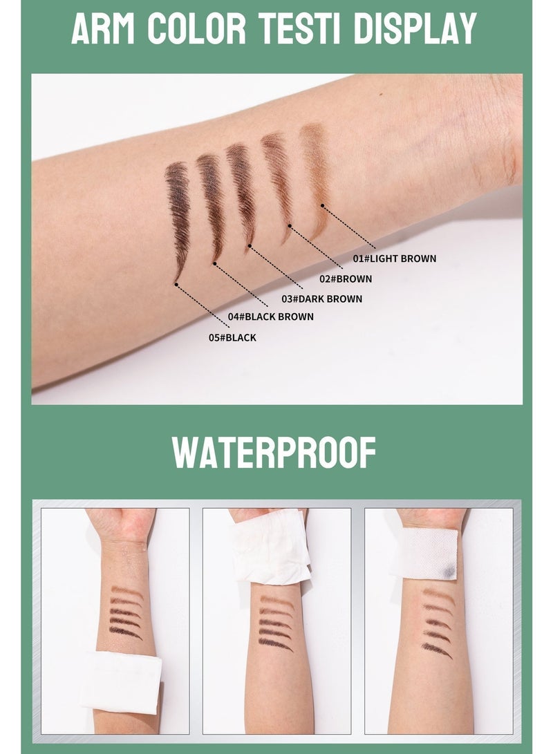 ZMDREAM Eyebrow Pencil 4-Tips , Long-lasting makeup,Waterproof,Beauty eyes Smudge Resistant,Benefit Soft Finish,kajal Brown - Image 2