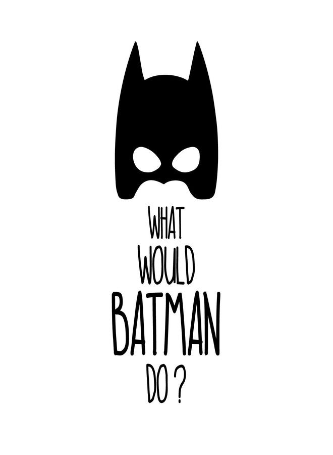 Ceybo Vinyl Wall Art Decal - What Would Batman Do - 24" x 10" - Cool Superhero Children’s Little Kids Quotes for Home Bedroom Nursery Playroom Wall Door Teenagers - Image 1
