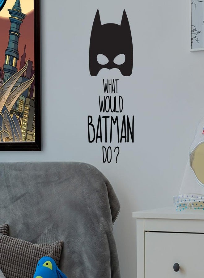 Ceybo Vinyl Wall Art Decal - What Would Batman Do - 24" x 10" - Cool Superhero Children’s Little Kids Quotes for Home Bedroom Nursery Playroom Wall Door Teenagers - Image 5