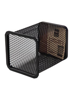 Deli Deli E9174 80x80x90mm Mesh Steel Pen Holder, 1 Compartment, Black – 1PCS/OPP Bag (Ideal for Office & Home Organization)  - Image 2