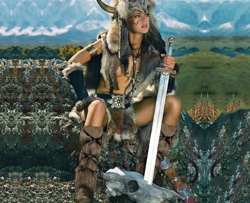 L'VOW Viking Fur Boots Covers Barbarian Fur Leg Warmers Women Men Viking Warrior Costume Accessories(Faux Dog) - Image 2