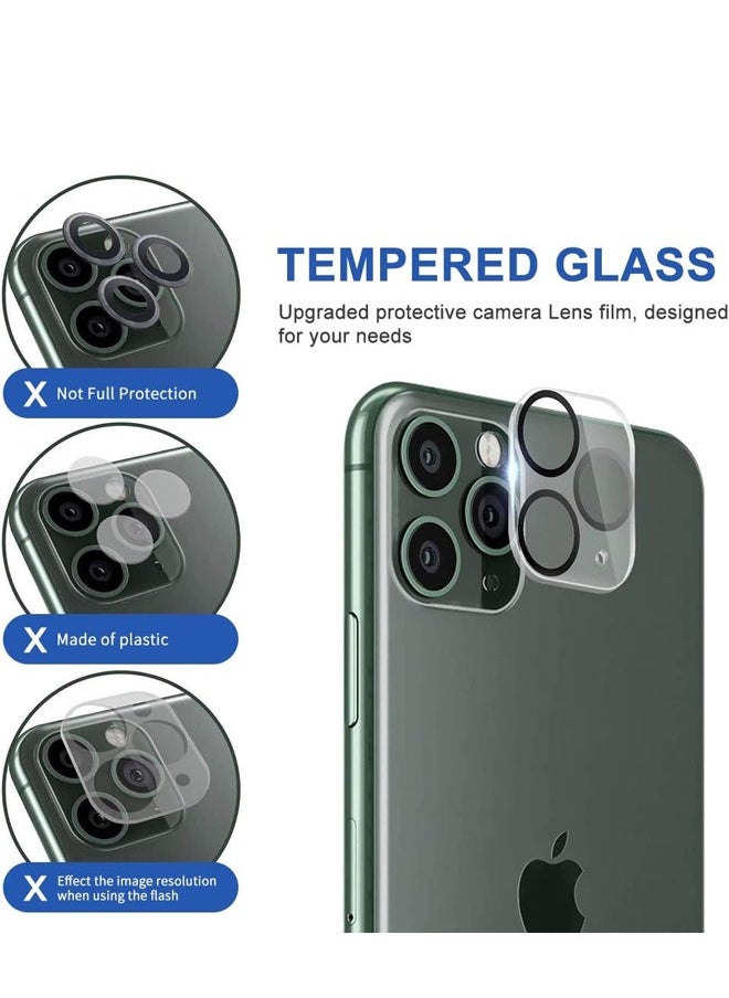 MIQIA Miqia iPhone 11 Pro Tempered Glass Camera Lens Protector Ultra HD transparent 9H Hardness Anti-Scratch Case Friendly Easy to Install No Affect on Night full coverage protection  - Image 2