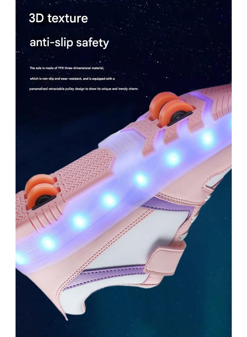 Loquat Kids Roller Skates Shoes 4 Wheels Roller Shoes Boys Girls Wheel Shoes Roller Sneakers Shoes for Beginner More Balanced - Image 3