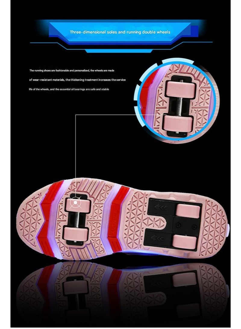 Loquat Kids Roller Skates Shoes 4 Wheels Roller Shoes Boys Girls Wheel Shoes Roller Sneakers Shoes for Beginner More Balanced - Image 5