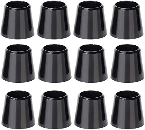 SummerHouse 12 Pieces Solid Black Flat Golf Iron Ferrules for Tapered 0.355 Shaft and 0.370 Shaft 0.500/0.750/1.000 Height Optional (0.335ID*0.500L) - Image 1